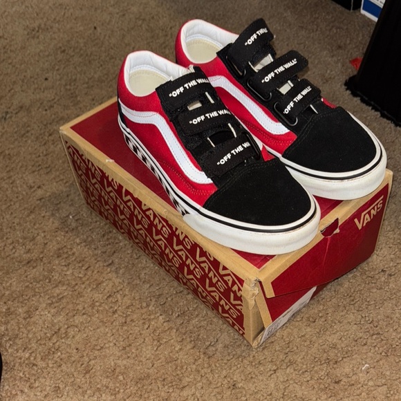 Vans Black and Red Velcro Sneakers - Picture 11 of 11